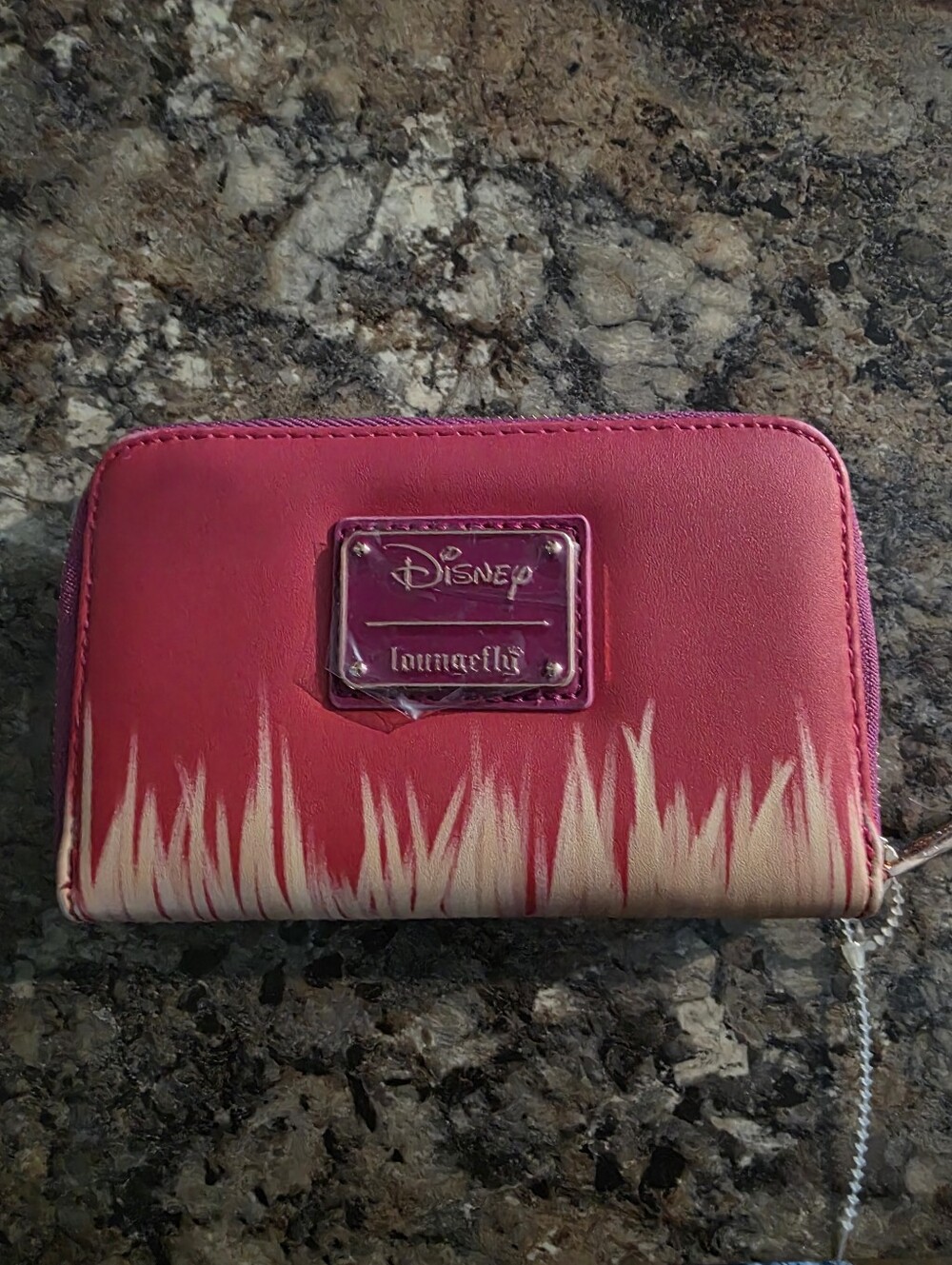 Loungefly Fuchsia Wallet with Cream Flame Detail- Goofy